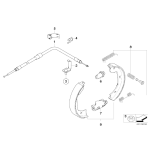 Zestaw naprawczy szczęk ham. BMW E83 X3 E83N - 34410417558