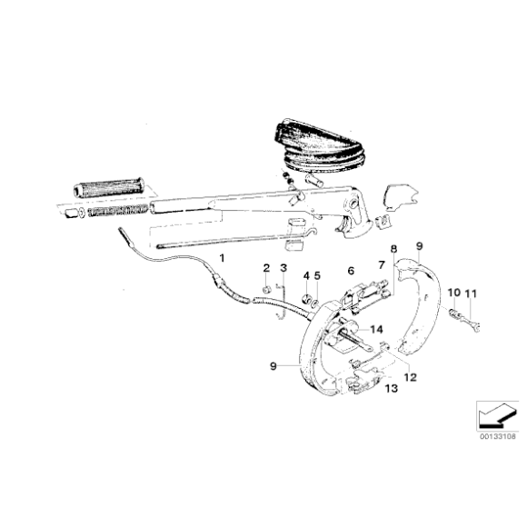 Rozpierak szczęk hamulca ręcznego BMW E23 E24 E28 E31 Z3 E30 E36 E34 E38  - 34411163709