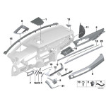 Światłowód wnętrza lewy BMW F15 F16 F85 F86 M X5 X6 - 63319289942
