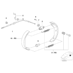 Wspornik mocowanie linki hamulcowej BMW E23 E24 E28 E30 E32 E34 E36 E39 E46 E92 E93 Z3 - 34411163978