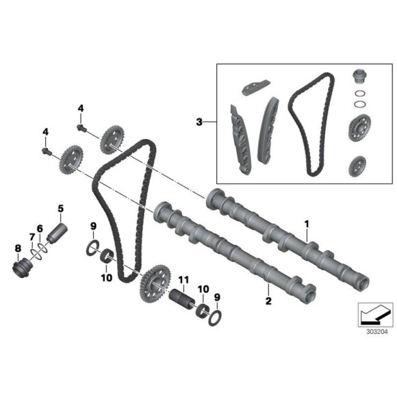 Śruba zamykająca srebrna BMW K42 K46 K47 K49 HP4 S100 - 11318534849