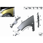 Śruba z łbem soczewkowym z podkładką BMW E83 X3 F15 F16 X5 X6 F20 F21 F25 F30 F31 F39 X2 MINI G01 G02 G05  - 07147406384