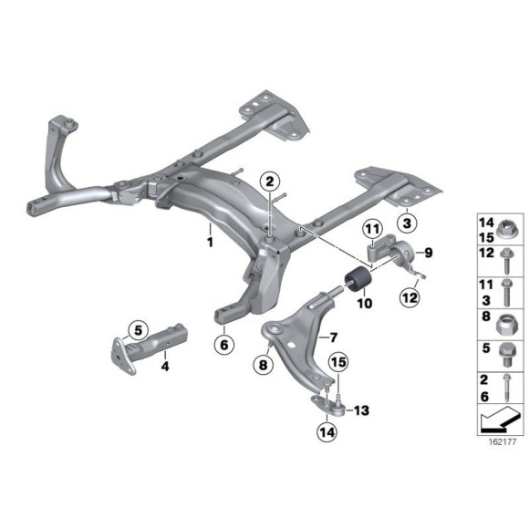 Tuleja wahacza przód tylna MINI R55 R56 R57 R58 R59 One Cooper D S - 31126767530