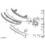 Śruba sześciokątna wspornika przód BMW G20 G21 318 320 330 340 - 07119909527
