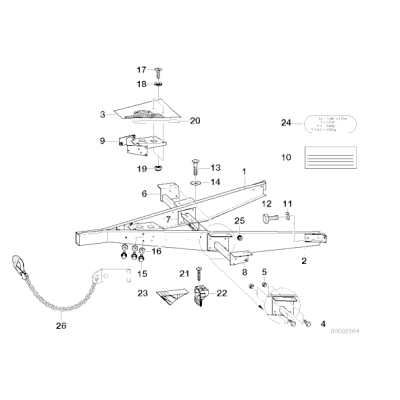 Śruba sześciokątna BMW E32 E34 E36 E46 E30 E38 E39 X5 - 07119913653