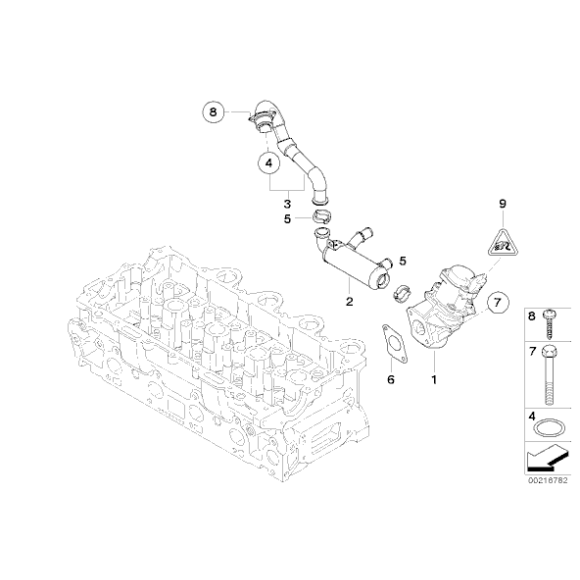 11717804953 Chłodnica spalin MINI R55 R56 Cooper D - 11717804953 - Części oryginalne BMW Łódź | Sklep internetowy BMW