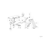 Pedał gazu BMW E31 E32 E34 Z1 840Ci 850Ci 840i 730i 735i 740i 750i 518i 520i 524td 525i 530i 535i 540i M5 - 35411154936