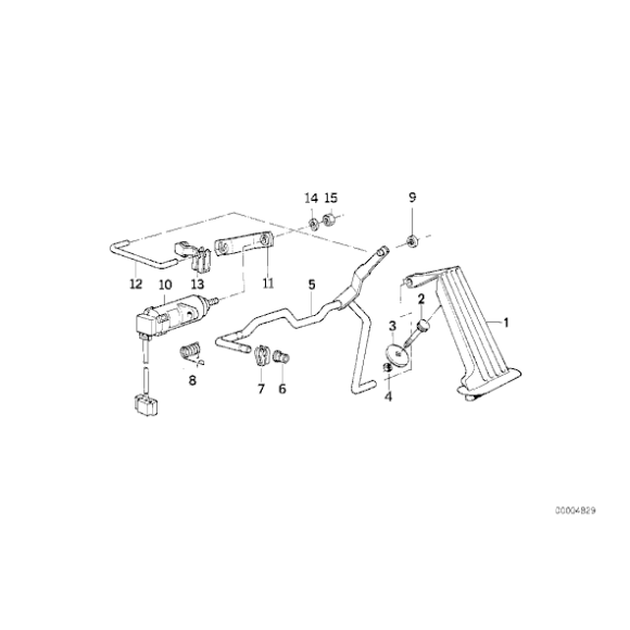 Pedał gazu BMW E31 E32 E34 Z1 840Ci 850Ci 840i 730i 735i 740i 750i 518i 520i 524td 525i 530i 535i 540i M5 - 35411154936
