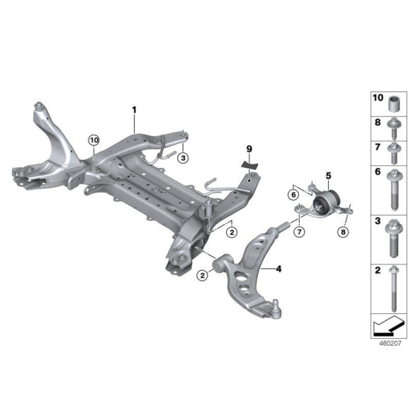 Śruba samogwintująca BMW F39 X2 F45 F46 F48 X1 MINI F54 F55 F56 F57 F60 - 07148836182
