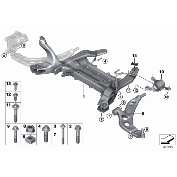 Śruba samogwintująca BMW F39 X2 F45 F46 F48 X1 MINI F54 F55 F56 F57 F60 - 07148836182