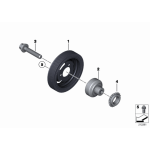 Śruba piasty BMW F20 F21 F30 F31 MINI R55 R56 R57 R58 R59 R60 R61 114 116 118 316 320 - 07119908222