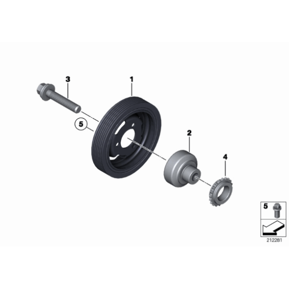 Śruba piasty BMW F20 F21 F30 F31 MINI R55 R56 R57 R58 R59 R60 R61 114 116 118 316 320 - 07119908222