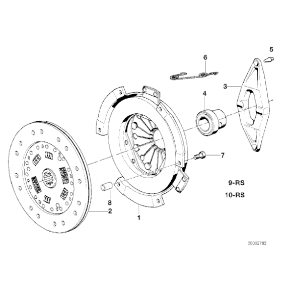 Sprzęgło komplet BMW E34 E32 530 535 730 735 - 21211223135