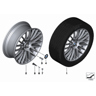 Śruba koła BMW E70 E71 F01 F06 F07 F10 F11 F12 F13 F15 F16 F20 F21 F22 F25 F26 F30 F31 F32 F36 G11 G31 MINI - 36136781151