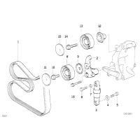 Napinacz paska BMW E36 E34 316 318 518  - 11281247051
