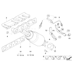 Uszczelka rury wydechowej BMW E81 E87 E90 E91 318i 316i 118i 116i N45N N46N - 18307540798