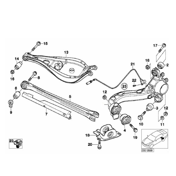 Śruba mimośrodowa BMW E36 E46 316 318 320 323 325 328 330 - 33326863853
