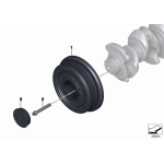 Śruba koła wału korbowego BMW E60N E70 E71 E81 E87 E84 E90 F01 F07 F10 F11 F13 F20 F30 F32 F45 MINI - 11238651643