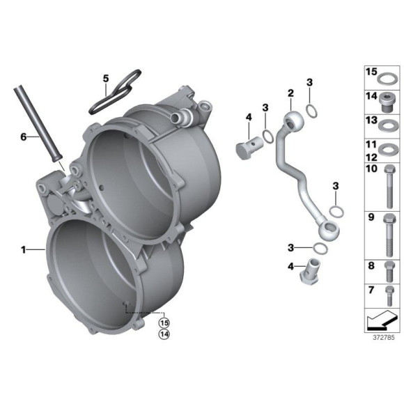Śruba drążona BMW E30 E36 E46 E39 E38 E60 E65 E90 E87 MINI - 32416852470