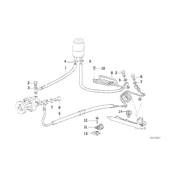 Śruba drążona BMW E12 E21 E23 E24 E28 E30 E31 E32 E34 E36 E38 E39 E46 E53 X5 E60 E63 E64 E65 E70 E83 X3 F15 - 32416852469