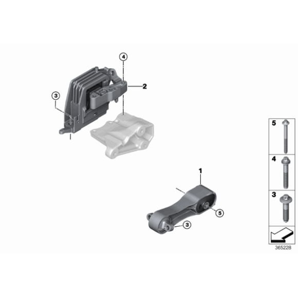 Śruba BMW F39 X2 F45 F46 F48 X1 MINI F54 F55 F56 F57 F60 i8 - 22116858061
