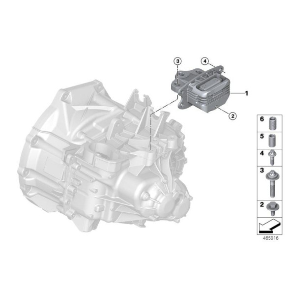 Śruba BMW F39 X2 F45 F46 F48 MINI F54 F55 F56 F57 F60 G11 G30 I12 - 22316858990