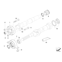 Podpora wału napędowego BMW E70 E71 F15 F25 F26 30dX 25dX 28iX 35dX 35iX 40dX 50iX M50d M40iX - 26127558745