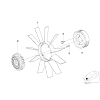 Visco sprzęgło wentylatora BMW E34 E36 E39 E38 2,0 2,3 2,5 2,8 3,0 M50 M52 M54 - 11527505302