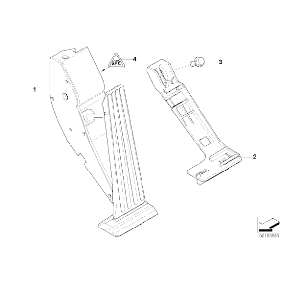 Płyta adaptacyjna modułu pedału gazu BMW E38 E39 E53 R50 R53 R52 730 735 740 520 525 530 535 540 One Cooper - 35426772702
