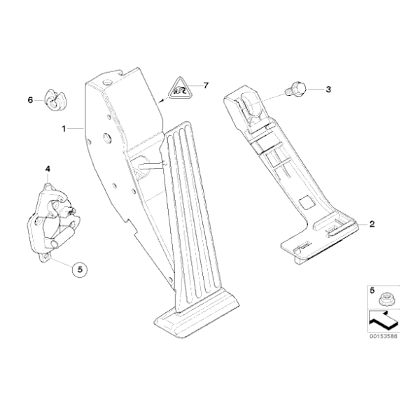 Moduł pedału gazu BMW E39 E46 E53 X5 z ręczna skrzynia biegów - 35426786282