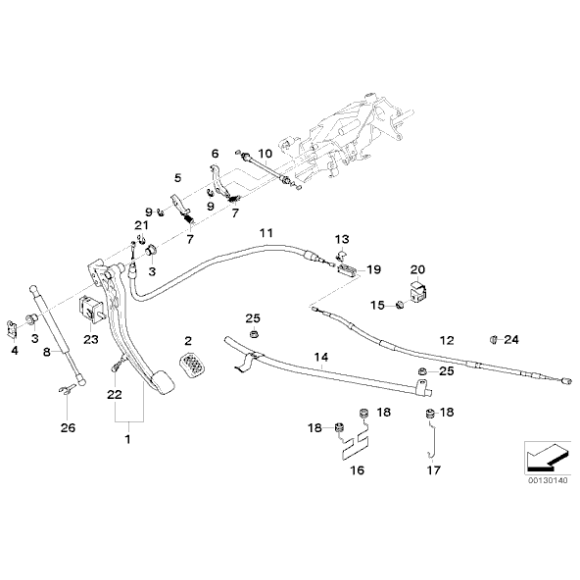 Sprężyna naciągowa ham. postojowego BMW E38 728i 725tds 730i 730d 735i 740i 740d 750i - 35511162021