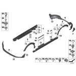 Spoiler zderzaka przód Black Band MINI R54 R54N  - 51117376367