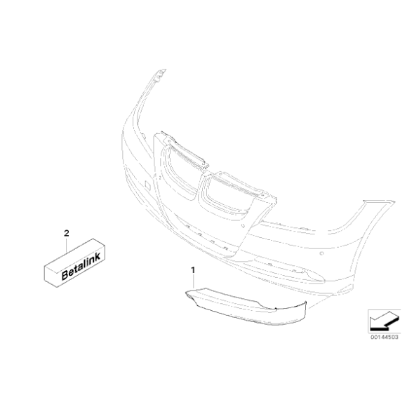 Splitter przedni BMW Performance BMW E90LCI E91LCI - 51192149394