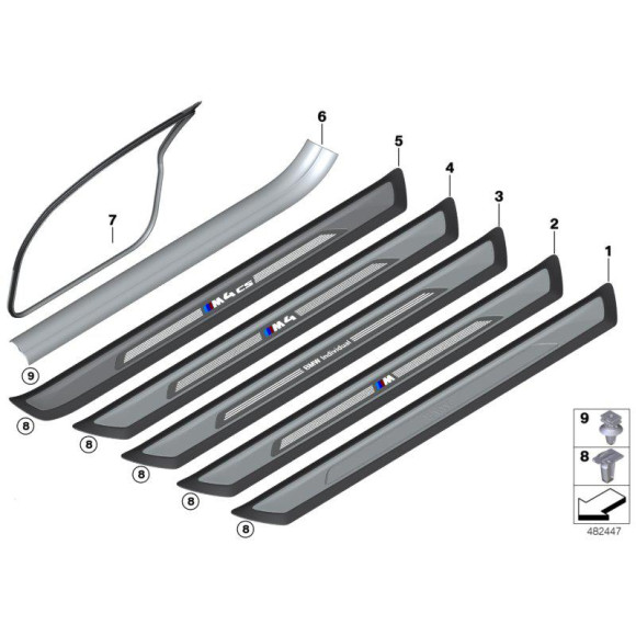 Zaczep BMW E30 E36 E46 E90 F30 E39 E60 F10 E38 E65 X1 X3 X5 X6 87 E81 - 51471840960