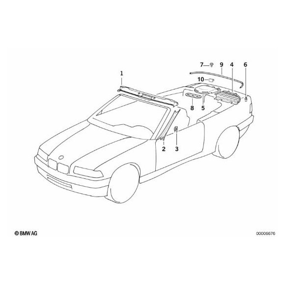 Spinka do boczków BMW E36 E46 E38 E39 F15 E70 E71 F85 X5 X6 - 51411973500