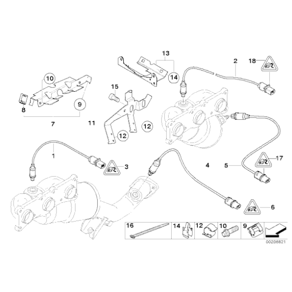 Sonda lambda BMW E60 E61 E63 E65 E81 X1 E84 E87 E90 E91 F10 F11 - 11787558073
