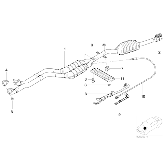 Sonda lambda BMW E38 750 E46 316 318 323 330 X5 4,4 4,6 - 11781739845