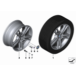 Emblemat M wklejany w felgę BMW E31 E4 E36 E38 E39 E46 E60 E53 E63 E65 E70 E81 E90 F01 F10 F07 F12 F15 F25 F30 G11 - 36112228660