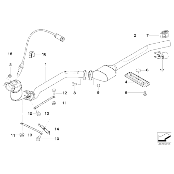 Sonda lambda BMW E46 E90 E65 - Oryginał BMW - 13627793825