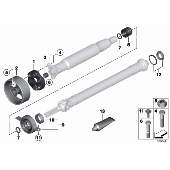 Smar do przegubu 2 LN 584 LO BMW E31 E34 E36 E38 E39 E46 E60 E70 E84 E90 - 83195B4D4F9