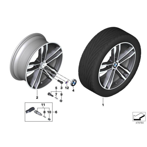 Zakrętka zaworu wentyla BMW E10 E21 E23 E24 E28 E3 E30 E31 E32 E34 E36 E38 E39 E46 E53 E60 E70 E81 E90 F01 F10 F15 F20 F30  - 36