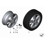 Pokrywa piasty MINI R50 R52 R53 R55 R56 R57 R58 R59 R60 R61 - 36131171069