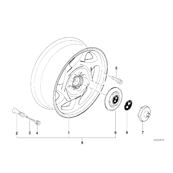 Kołpak BMW E31 840Ci 840i 850Ci M70 M73 - 36131179985