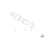 Adapter z kodem śruba zabezpieczająca nr 40 BMW E30 E32 E34 E36 E38 E39 E46 E60 E61 E65 E83 E81 E90 MINI - 36136762344