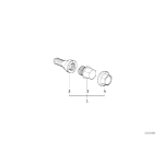 Adapter do śruby zabezpieczającej z kodem CODE 32/SW17MM BMW E46 E90 E39 E60 F10 X1 X3 X5 X6 E65 - 36136765545