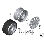 Naklejka kołpaka BMW E36 E38 E39 E46 E53 E60 E61 E63 E65 E71 E84 E87 E90 F01 F10 F12 F13 F20 F30 F31 - 36136767550