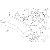 Zamek pokrywy bagażnika BMW E39 Sedan 520 523 525 528 530 535 540 M5  - 51248236897