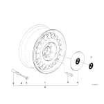 Kołpak felgi BMW E34 E32 E24 635CSi 730i 735i 740i 750i 518i 520i 525i 525tds 530i 535i 540i - 36136768641