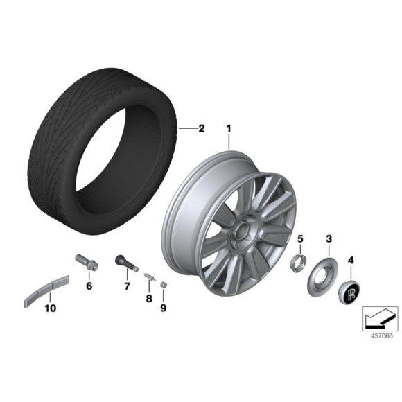 36136781153 Śruba koła BMW E53 X5 3,0i 3,0d 4,4i 4,6is 4,8is, 62mm - 36136781153 - Części oryginalne BMW Łódź | Sklep internetowy BMW
