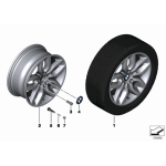 Kołpaczek osłona piasty z chromowaną krawędzią BMW E32 E36 E34 E38 E46 E39 E60 E63 E65 E70 E83 E87 E90 F01 F07 F10 F20 F30 - 361